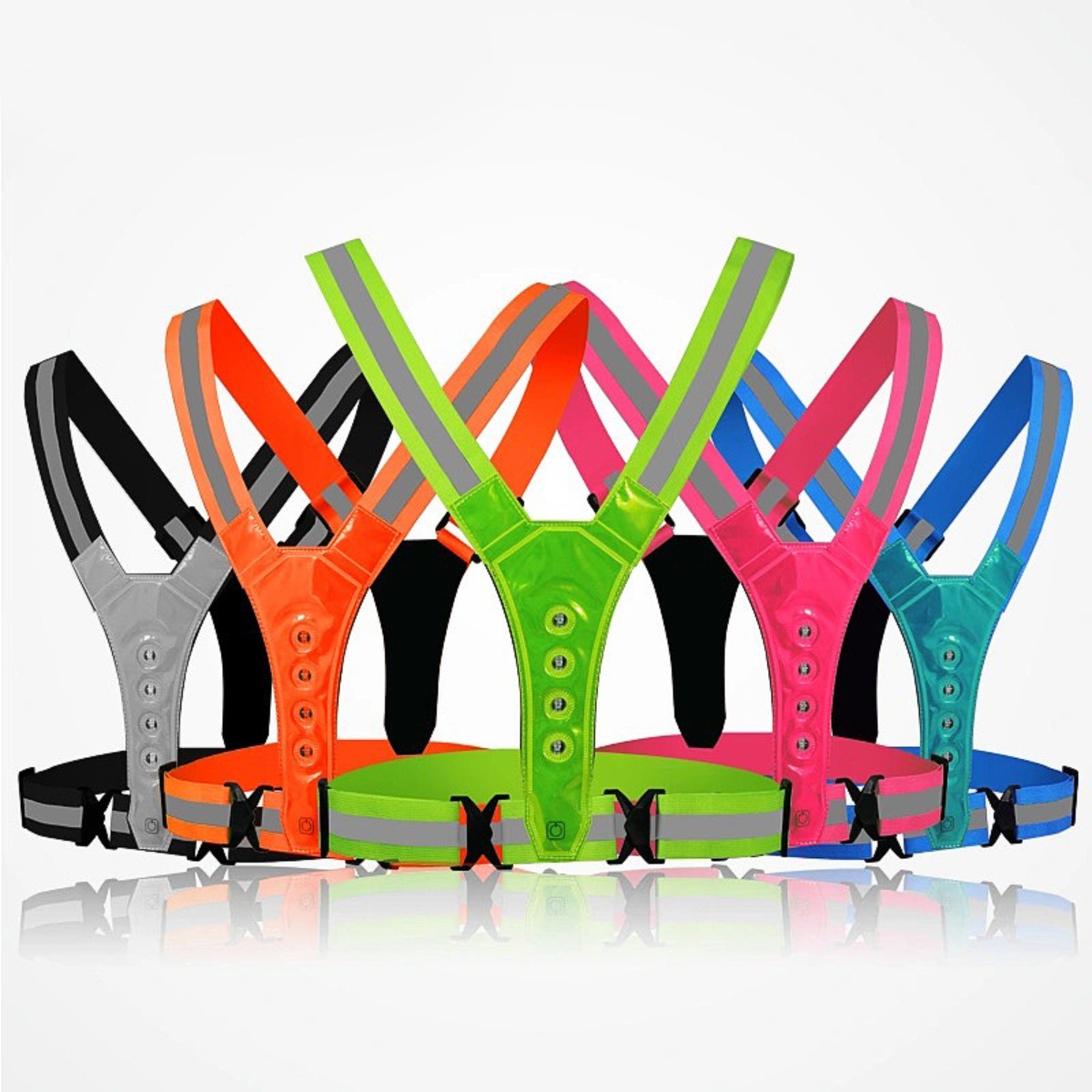 Running Gear Winter Men - سترة أمان للجري وركوب الدراجات LED
