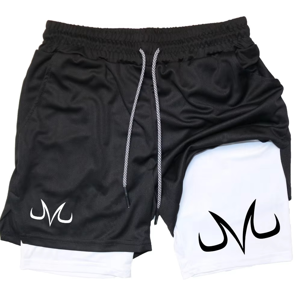 Running Gear Satisfy - شورت أنيمي رياضي للرجال مطبوع عليه