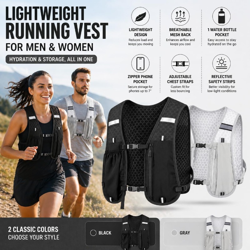 سترة عاكسة خفيفة الوزن للجري و - مراجعة Running Gear Winter Men وسعره