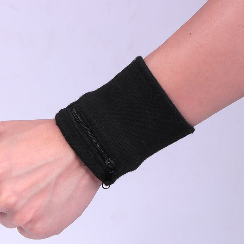 حزام معصم رياضي مع جيب بسحاب،  - مراجعة Sweat Band Wrist وسعره