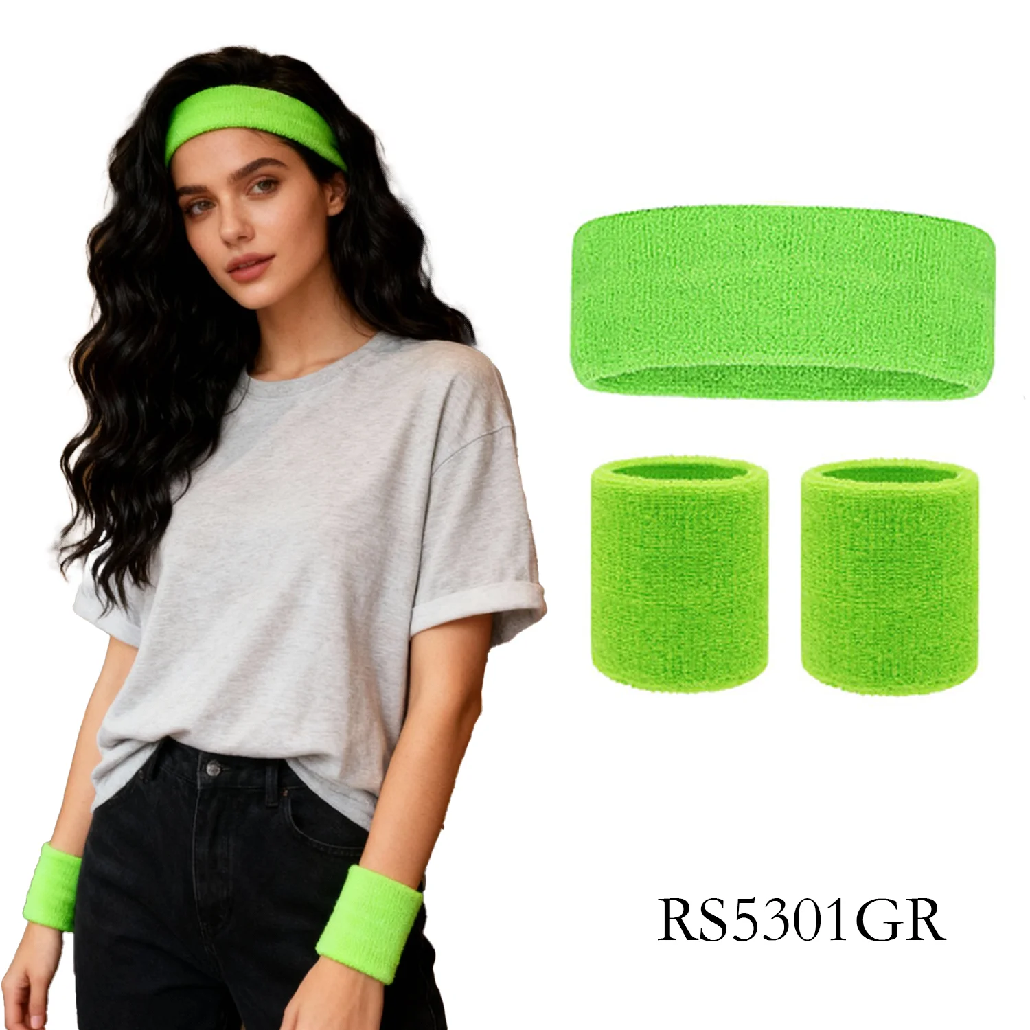 أربطة معصم تيري متعددة الألوان - مراجعة Sweat Band Wrist وسعره