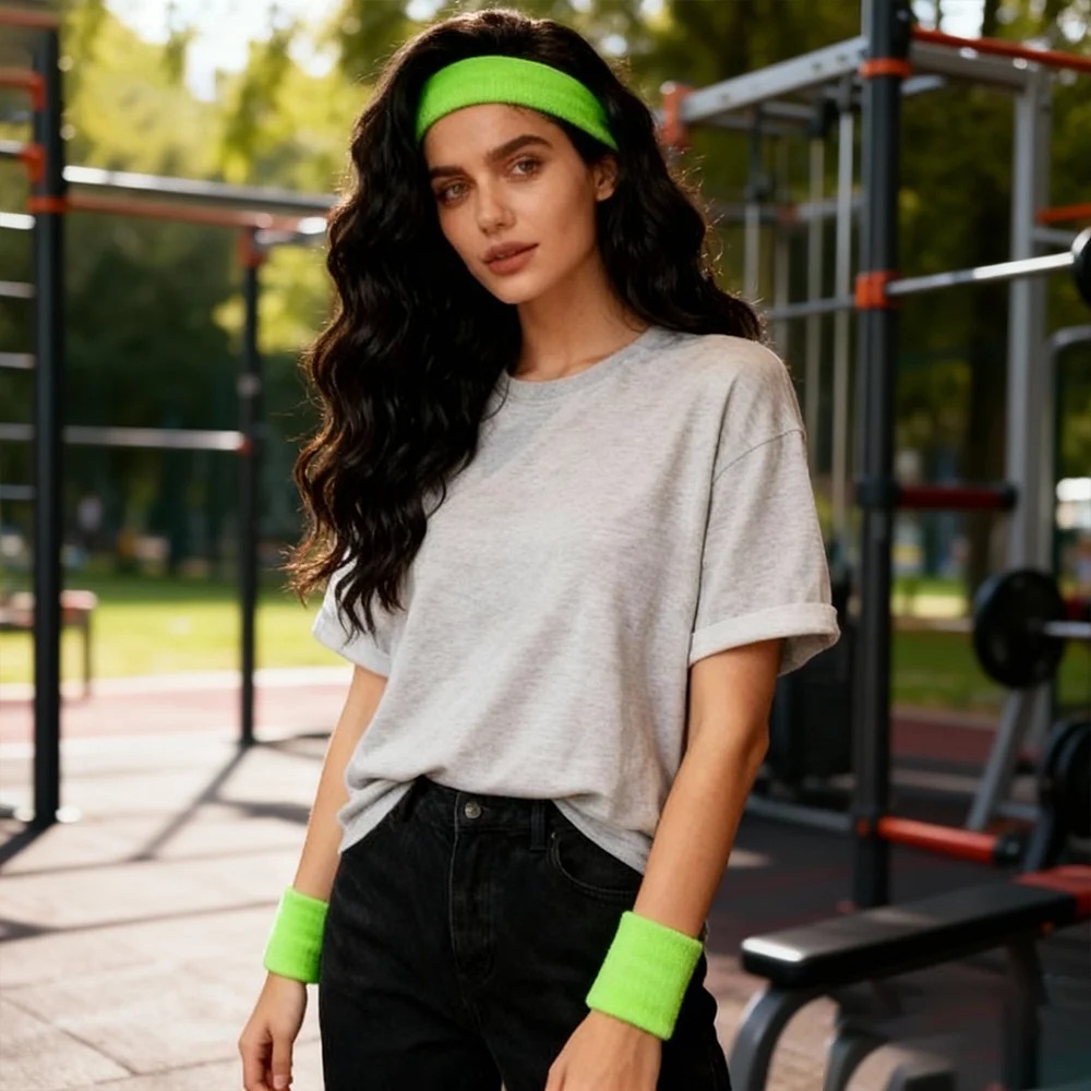 أربطة معصم تيري متعددة الألوان - مراجعة Sweat Band Wrist وسعره